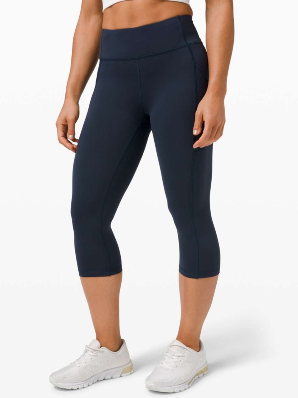Lululemon Invigorate high rise crop leggings navy 17”